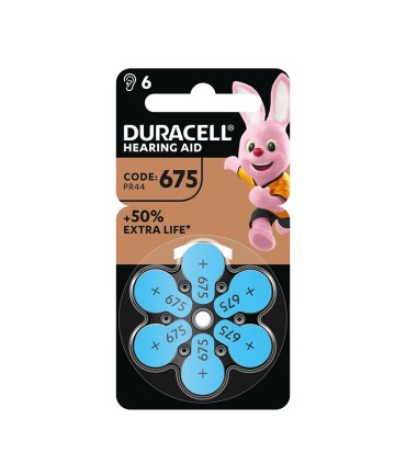PILA AUDIFONO DA 675 DURACELL 6 UNIDADES