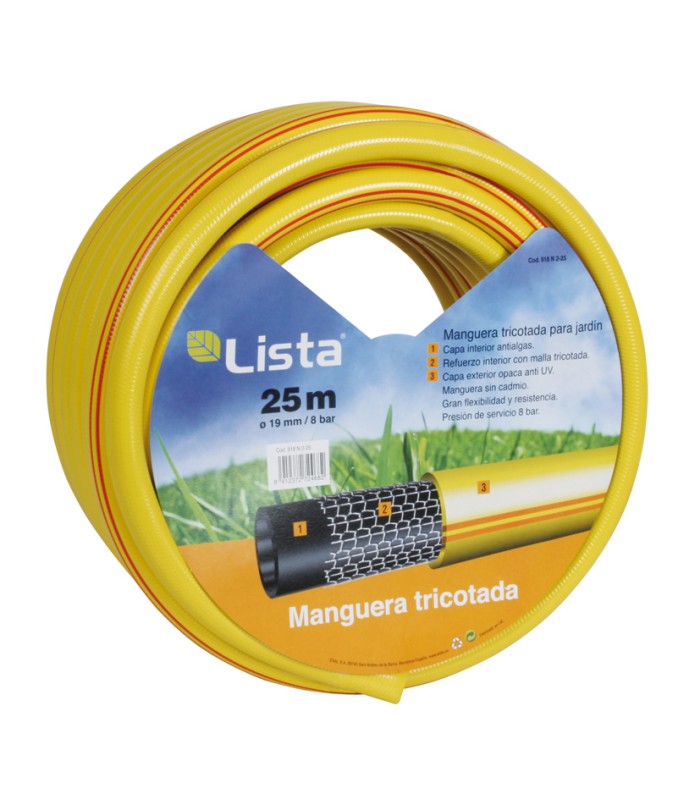 MANGUERA TRICOTADA. 19 MM X 50 M LISTA