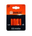 PILA ALCALINA AA - LR06 BL.4 DUOLEC