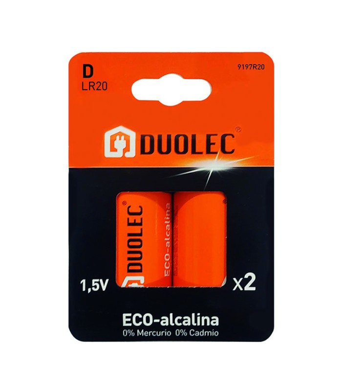 PILA ALCALINA D - LR20 BL.2 DUOLEC