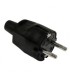 CLAVIJA GOMA 16A 230V NEGRO
