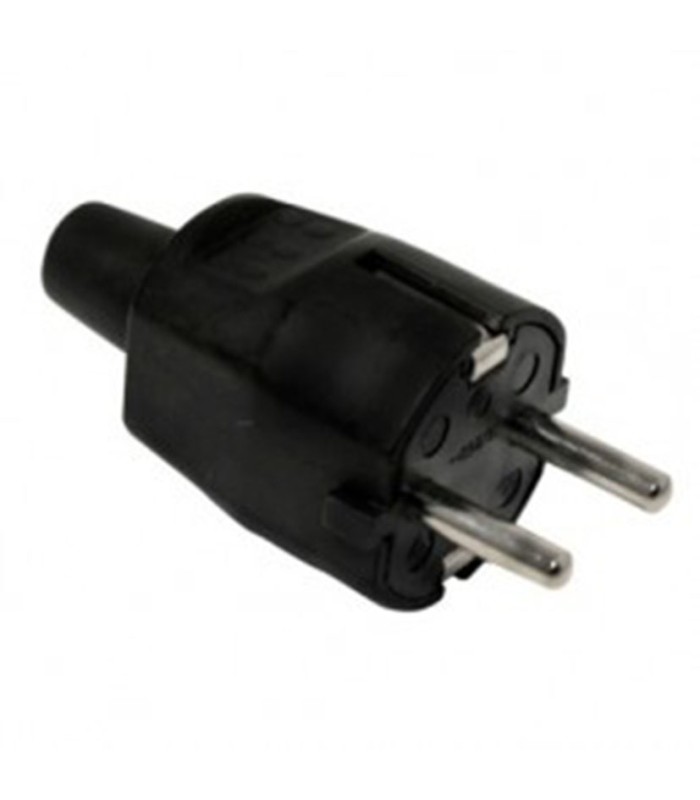 CLAVIJA GOMA 16A 230V NEGRO