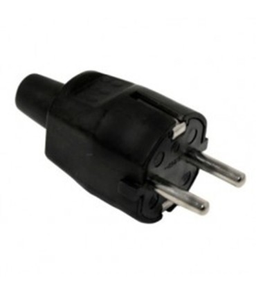 CLAVIJA GOMA 16A 230V NEGRO