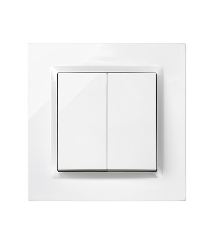 DOBLE CONMUTADOR SERIE 10 BLANCO