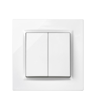 DOBLE CONMUTADOR SERIE 10 BLANCO