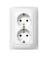 DOBLE BASE ENCHUFE SERIE 10 BLANCO