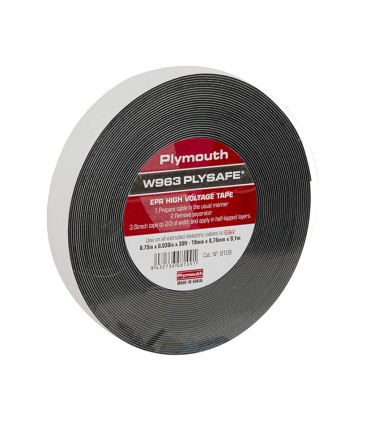 CINTA AISLANTE CAUCHO W963PLYSAFE 9,1X19