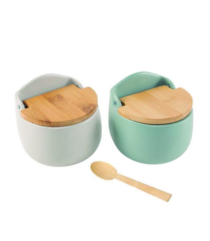 AZUCARERO TAPA BAMBU.C/CUCHAR.MOD.SURT.