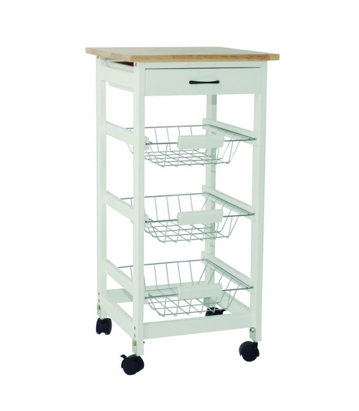 CARRO AUXILIAR COCINA BLANCO