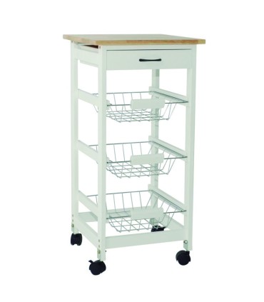CARRO AUXILIAR COCINA BLANCO