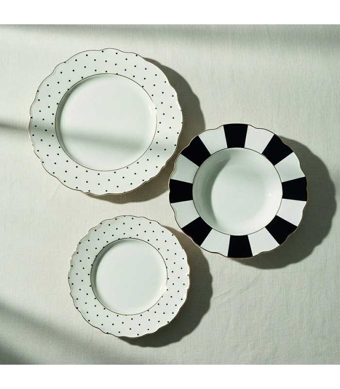 PLATO POSTRE 20CM.EXCELL.TOPOS 6 UDS.