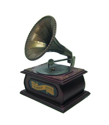 HUCHA GRAMOFONO DECORATIVO VINTAGE