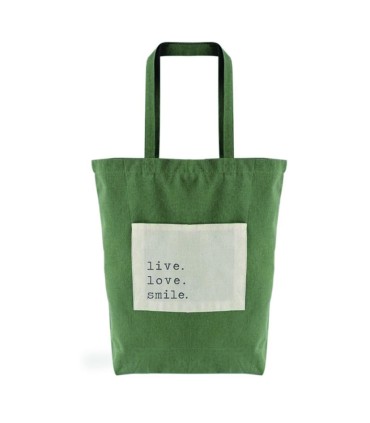 BOLSA ALGODON BOLSILLO VERDE