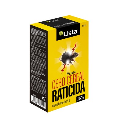 CEBO CEREAL RATICIDA. 150 GR.