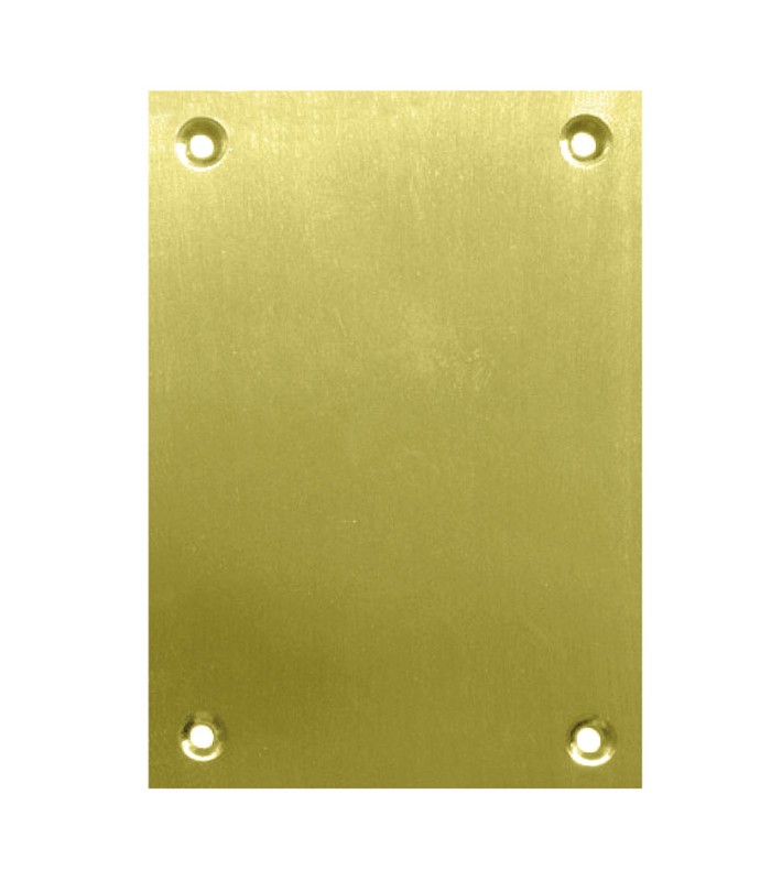 PLACA CIEGA 2 UN.100X70MM LATON SATINADO