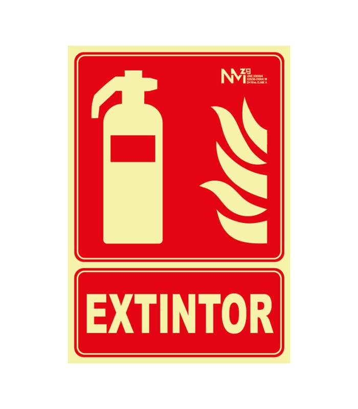 SEÑAL EXTINTOR PVC 210X300MM