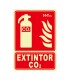 SEÑAL EXTINTOR CO2 PVC 0,7 210X300MM