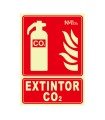 SEÑAL EXTINTOR CO2 PVC 0,7 210X300MM