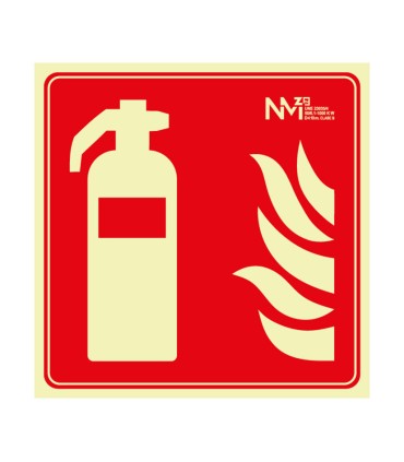 SEÑAL EXTINTOR PVC 0,7MM 210X210MM