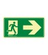 SEÑAL EVACUA.FLECHA DERECHA PVC 0,7MM