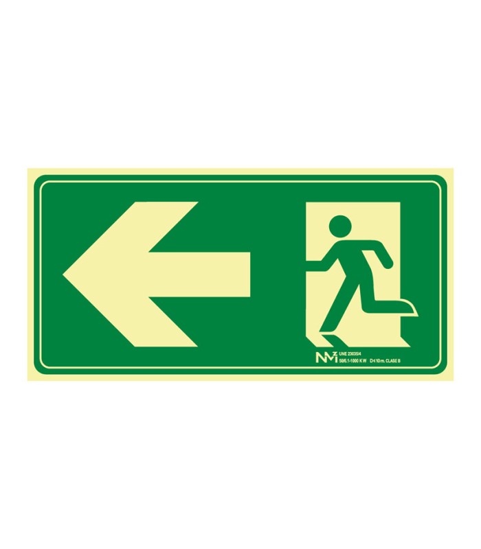 SEÑAL EVACU. FLECHA IZQUIERDA PVC 0,7MM