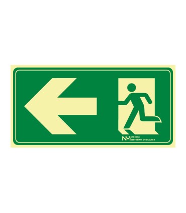 SEÑAL EVACU. FLECHA IZQUIERDA PVC 0,7MM