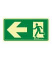 SEÑAL EVACU. FLECHA IZQUIERDA PVC 0,7MM