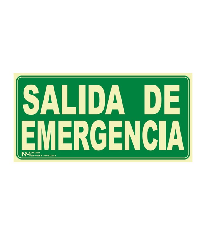 SEÑAL SALIDA DE EMERGENCIA PVC 0,7MM