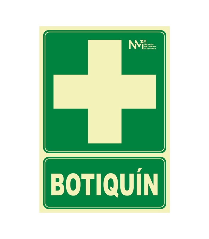 SEÑAL BOTIQUIN PVC 0,7MM