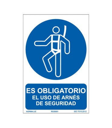 SEÑAL OBLIG EL USO DEL ARNES 210X300MM