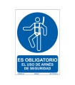 SEÑAL OBLIG EL USO DEL ARNES 210X300MM