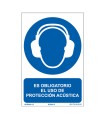 SEÑAL OBLIG USO PROTEC. ACUS.  210X300MM