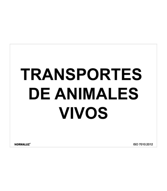 SEÑAL TRANSP. ANIMALES VIVOS 210X300MM