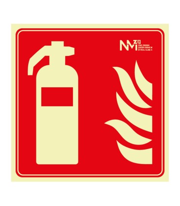 SEÑAL EXTINTOR PVC 1MM CLASE A 210X210MM
