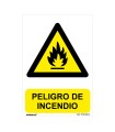 SEÑAL PELIGRO DE INCENDIO 210X300MM