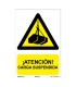 SEÑAL PELIG ATEN. CARGA SUSPEN.210X300MM