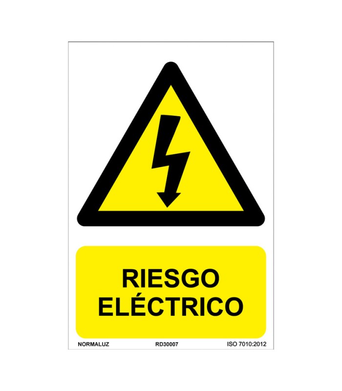 SEÑAL RIESGO ELECTRICO PVC 210X300MM