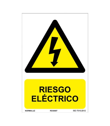 SEÑAL RIESGO ELECTRICO PVC 210X300MM