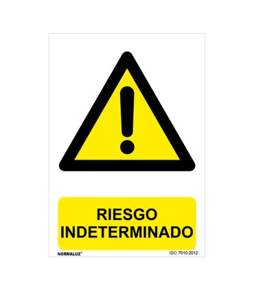SEÑAL PELIGRO RIESGO INDETER. 210X300MM