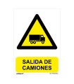 SEÑAL PELIGRO SALIDA CAMIONES 210X300MM