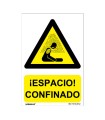 SEÑAL PELIG ESPACIO CONFINADO 210X300MM