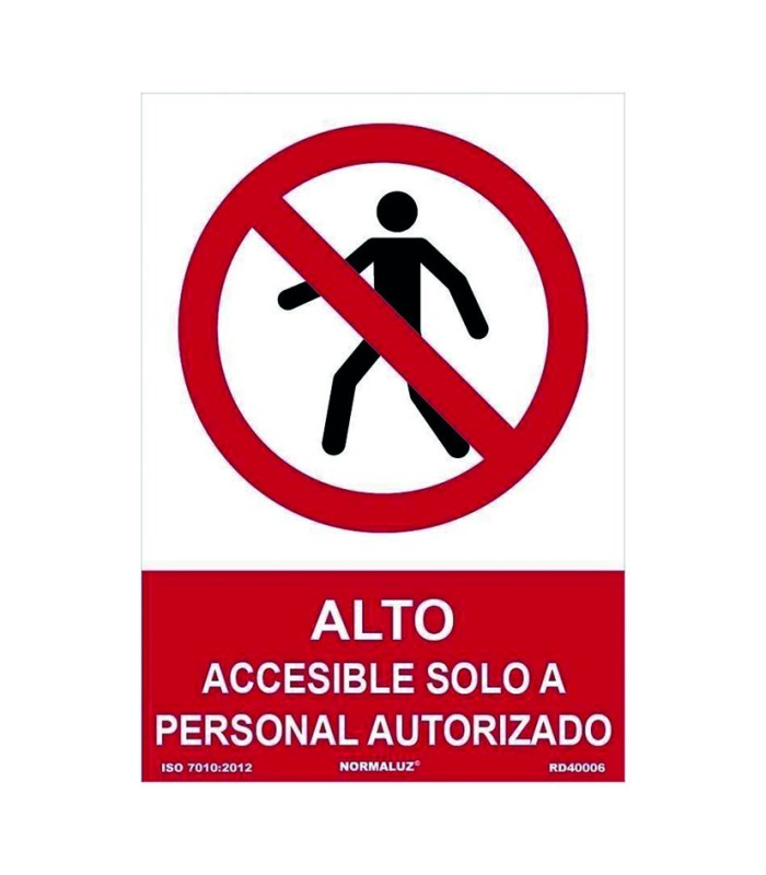 SEÑAL PROHI ALTO PERS. AUTORI. 210X300MM