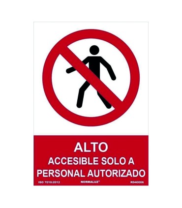 SEÑAL PROHI ALTO PERS. AUTORI. 210X300MM