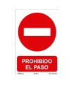 SEÑAL PROHIBIDO EL PASO 210X300MM