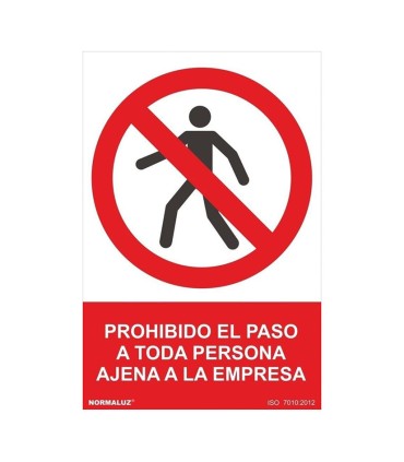 SEÑAL PROHI PASO PERSONA AJENA 210X300MM
