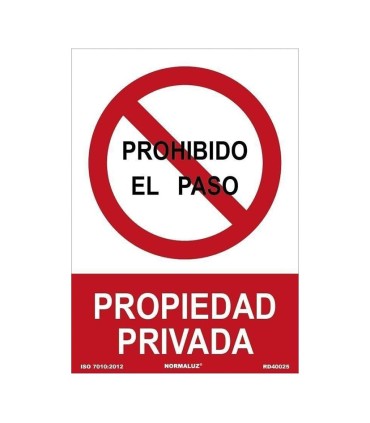 SEÑAL PROHI PASO PROPIEDAD PRIVA. 210X30