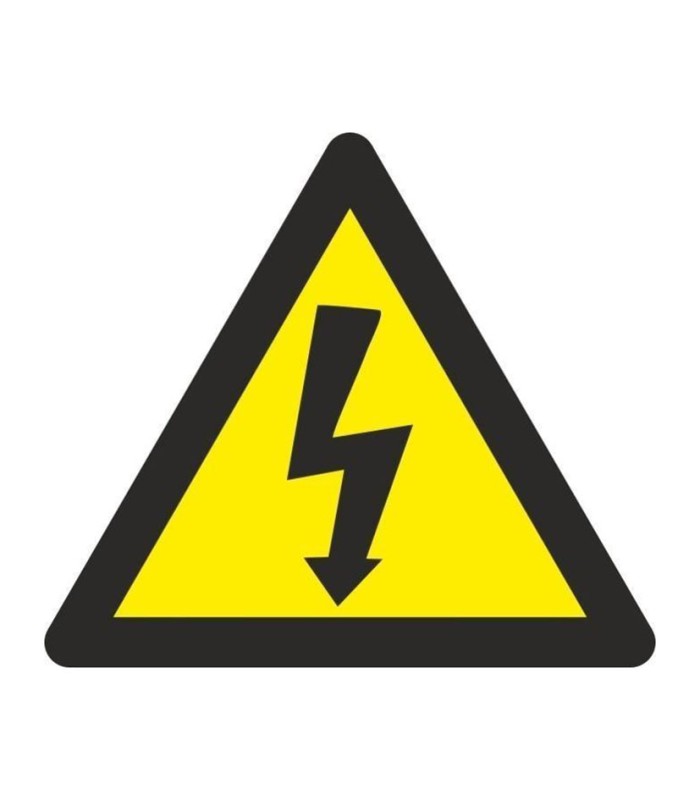 SEÑAL ALUMINIO TRIANG C/ RAYO 105MM LADO