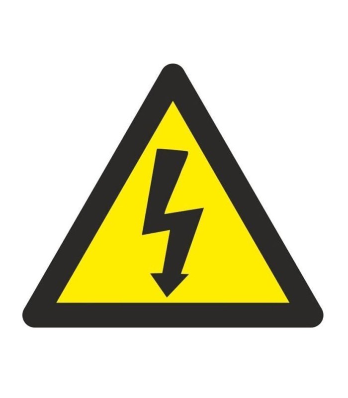 SEÑAL ALUMINIO TRIANG C/ RAYO 150MM LADO