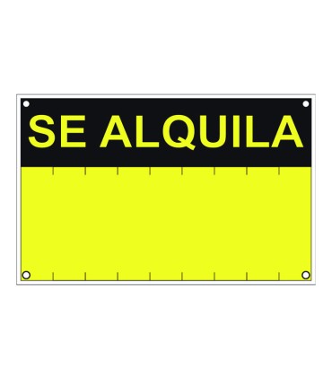 SEÑAL SE ALQUILA  PVC 0,4mm AMARILLO