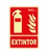 SEÑAL EXTINTOR PVC0,7MM CLASEB 210X300MM